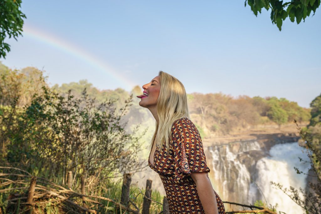 guide, victoria falls, natural wonders, zimbabwe, zambia, livingstone, africa, travel, couple, backpacking, blog, blogger, humble and free, rainbow