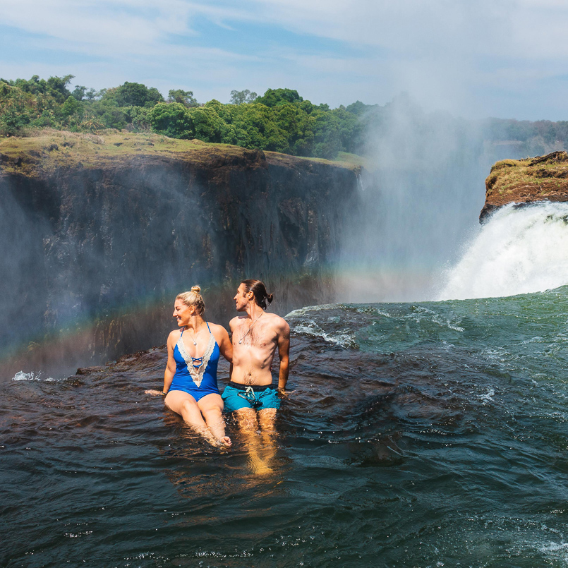 guide, victoria falls, natural wonders, zimbabwe, zambia, livingstone, africa, travel, couple, backpacking, blog, blogger, humble and free, zambezi, devil's pool